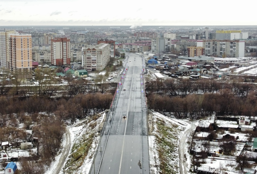 В Кургане открыто движение по второму мосту через реку Тобол на улице Бурова-Петрова